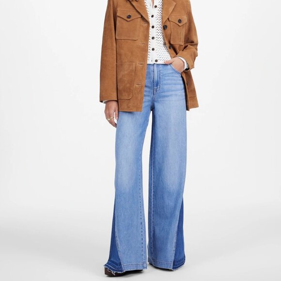 Madewell Wide-Sweep Jeans in Parson Wash: Airy Denim Edition Lightweight 28 NEW - Picture 1 of 2